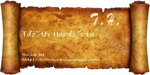 Tóth Horácia névjegykártya
